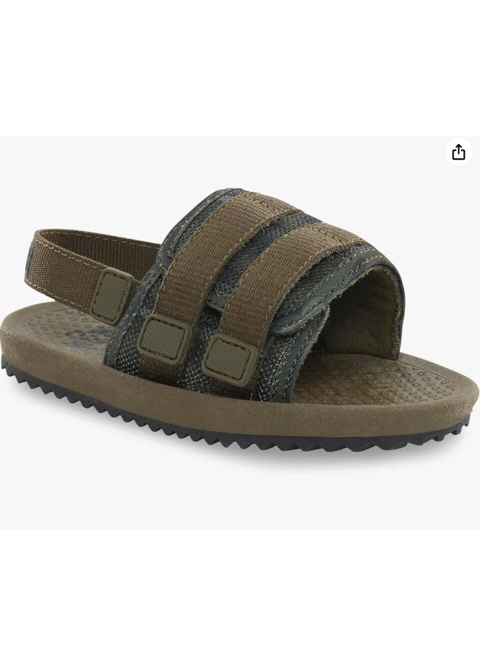 OshKosh B'Gosh Oliver Sandals Olive Army Green Toddler Size 10 NWT Strappy